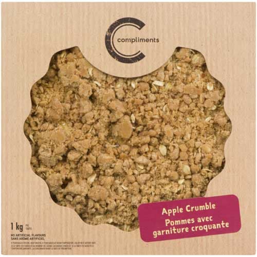 Apple Crumble Pie with golden crumble topping in baking tray